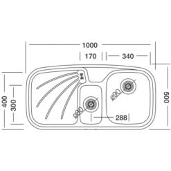 OBI Einbauspüle Quadra Duo 100 Edelstahl Eckig -Küchenwelt Verkauf 00787300264 z01 16 03 16 3