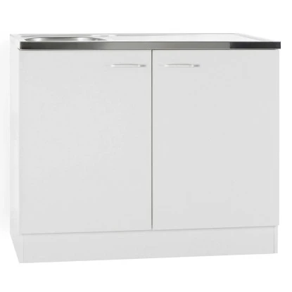 Optifit Spülenunterschrank Klassik 50 Weiß Mit Spülenauflage 100 Cm 3 Optifit Spülenunterschrank Klassik 50 Weiß Mit Spülenauflage 100 Cm