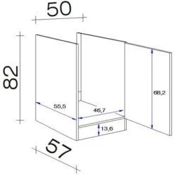 Flex-Well Exclusiv Spülenunterschrank Orlando 50 Cm Kaschmir Glanz-Sonoma Eiche 5 Flex-Well Exclusiv Spülenunterschrank Orlando 50 Cm Kaschmir Glanz-Sonoma Eiche -Küchenwelt Verkauf 164384 4051 5 7