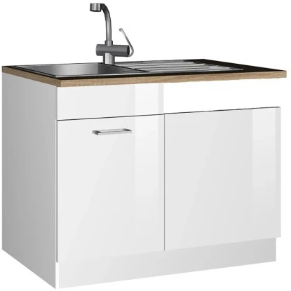 Held Möbel Spülenunterschrank Mailand 110 Cm Hochglanz Weiß/Weiß 3 Held Möbel Spülenunterschrank Mailand 110 Cm Hochglanz Weiß/Weiß