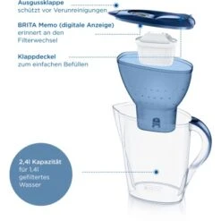Brita Wasserfilter-Kanne Marella 2,4 L Blau Inkl. Maxtra Pro All-in-1 Kartusche -Küchenwelt Verkauf 4006387125233 2981 AI 02