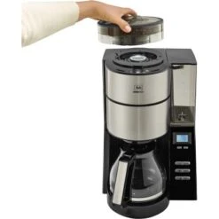 Melitta Kaffeemaschine AromaFresh Glas Schwarz Mit Mahlwerk -Küchenwelt Verkauf 4006508222247 1433 3