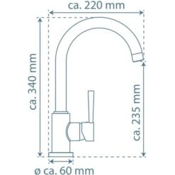 Schütte Spültischarmatur Cornwall Weiß-Chrom -Küchenwelt Verkauf 4008431791364 2759 20