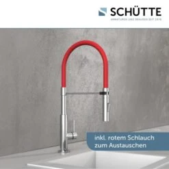 Schütte Spültischarmatur Mit Soft-Touch Schlauch Stilo Chrom-Schwarz -Küchenwelt Verkauf 4008431791807 2759 2