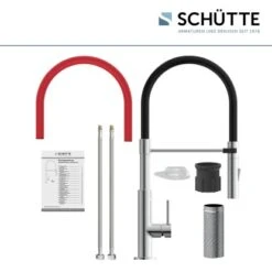 Schütte Spültischarmatur Mit Soft-Touch Schlauch Stilo Chrom-Schwarz -Küchenwelt Verkauf 4008431791807 2759 5