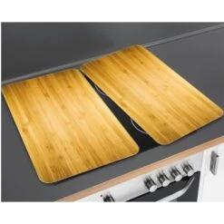 Wenko Herdabdeckplatten Universal Holz-Optik 2er Set Braun -Küchenwelt Verkauf 4008838228302 1068 02
