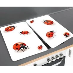 Wenko Herdabdeckplatten Universal Marienkäfer 2er Set Mehrfarbig -Küchenwelt Verkauf 4008838235218 1068 02