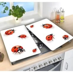Wenko Herdabdeckplatten Universal Marienkäfer 2er Set Mehrfarbig -Küchenwelt Verkauf 4008838235218 1068 03