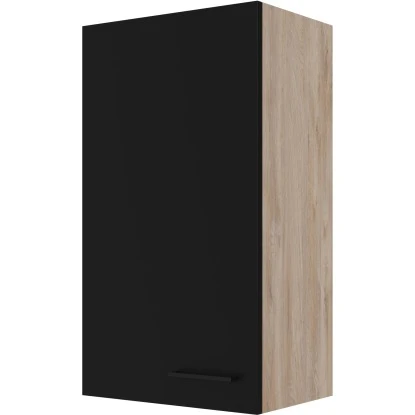 Flex-Well Exclusiv Oberschrank Capri 50 Cm X 89 Cm Schwarz Matt-Endgrain Oak 3 Flex-Well Exclusiv Oberschrank Capri 50 Cm X 89 Cm Schwarz Matt-Endgrain Oak