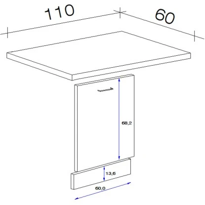 Flex-Well Classic Geschirrspüler-Paket Vollintegriert Florida Weiß-Sonoma Eiche 4 Flex-Well Classic Geschirrspüler-Paket Vollintegriert Florida Weiß-Sonoma Eiche – Bild 2