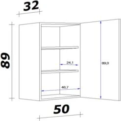 Flex-Well Oberschrank 50 X 89 Cm Arizona San Remo Eiche -Küchenwelt Verkauf 452612 4051 5 2
