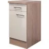 Flex-Well Exclusiv Unterschrank Orlando 40 Cm Kaschmir Glanz-Sonoma Eiche