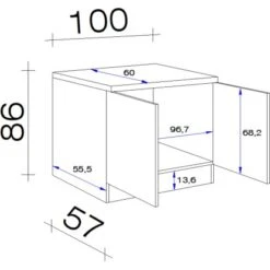 Flex-Well Exclusiv Spülenunterschrank Valero 100 Cm Hochglanz Weiß-Sonoma Eiche 5 Flex-Well Exclusiv Spülenunterschrank Valero 100 Cm Hochglanz Weiß-Sonoma Eiche -Küchenwelt Verkauf 452772 4051 5