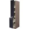 Flex-Well Exclusiv Apotheker-Hochschrank Lara 30 Cm Anthrazit-San Remo Eiche -Küchenwelt Verkauf 4785309 4051 AHS30Lara