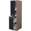 Flex-Well Exclusiv Demi-Apothekerschrank Lara 30 Cm Anthrazit-San Remo Eiche -Küchenwelt Verkauf 4785374 4051 DAS30Lara