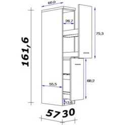 Flex-Well Exclusiv Demi-Apothekerschrank Joelina 30 Cm Weiß 5 Flex-Well Exclusiv Demi-Apothekerschrank Joelina 30 Cm Weiß -Küchenwelt Verkauf 478537 4051 5