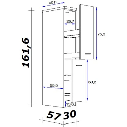Flex-Well Exclusiv Demi-Apothekerschrank Joelina 30 Cm Weiß 4 Flex-Well Exclusiv Demi-Apothekerschrank Joelina 30 Cm Weiß – Bild 2