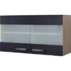 Flex-Well Exclusiv Glas-Hängeschrank Lara 100 Cm Anthrazit-San Remo Eiche -Küchenwelt Verkauf 4786323 4051 HGH100Lara