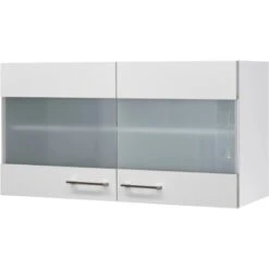 Flex-Well Exclusiv Glas-Hängeschrank Joelina 100 Cm Weiß