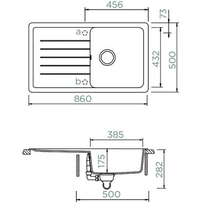 Granitspüle Altena D-100 Inkl. Küchenarmatur Simi 50 Cm X 86 Cm Onyx 4 Granitspüle Altena D-100 Inkl. Küchenarmatur Simi 50 Cm X 86 Cm Onyx – Bild 2