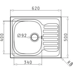 Pyramis Einbauspüle Derby 62 Cm X 50 Cm Edelstahl 5 Pyramis Einbauspüle Derby 62 Cm X 50 Cm Edelstahl -Küchenwelt Verkauf 5201217078935 4891 VM 01