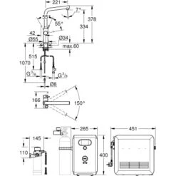 Grohe Mono Armatur Set Blue Professional Supersteel 5 Grohe Mono Armatur Set Blue Professional Supersteel -Küchenwelt Verkauf 5288709 4520 100096118 2