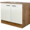 Flex-Well Exclusiv Spülenunterschrank Vintea 100 Cm Magnolie Matt - Lancelot Oak -Küchenwelt Verkauf 56447 4051 DSPU100Vintea K