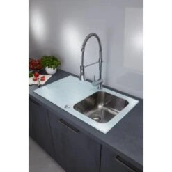 OBI Glasspüle 50 Cm X 86 Cm Weiß -Küchenwelt Verkauf 568667 2137 Glasspuele 2