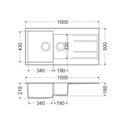 Miló Einbauspüle Granitverbundstoff Luxuria 100 Graphit 6 Miló Einbauspüle Granitverbundstoff Luxuria 100 Graphit -Küchenwelt Verkauf 5903140017998 20