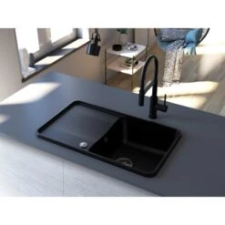 Miló Einbauspüle Granitverbundstoff Piu 78 Schwarz -Küchenwelt Verkauf 5903140018131 30