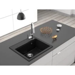 Miló Einbauspüle Granitverbundstoff Luxuria 56 Schwarz -Küchenwelt Verkauf 5903140018322 30