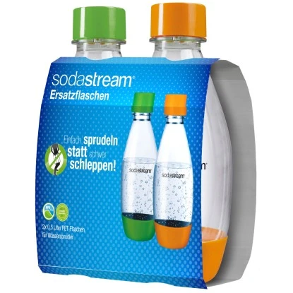 SodaStream PET-Flaschen 0,5 L 2er Set Grün Und Orange 3 SodaStream PET-Flaschen 0,5 L 2er Set Grün Und Orange