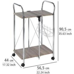 Wenko Servierwagen Liky Holzdekor Zusammenklappbar -Küchenwelt Verkauf 686865 1068 02