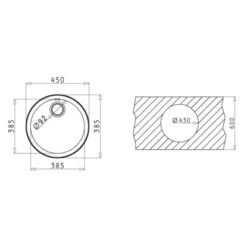 Pyramis Einbaubecken CR Rund 5 Pyramis Einbaubecken CR Rund -Küchenwelt Verkauf 7191265 4891 es 603 2