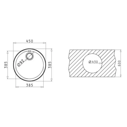 Pyramis Einbaubecken CR Rund 4 Pyramis Einbaubecken CR Rund – Bild 2