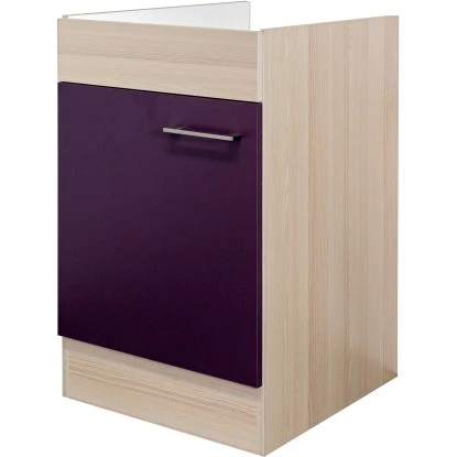 Flex-Well Exclusiv Spülen-Unterschrank Focus 50 Cm Akazie-Aubergine-Akazie 3 Flex-Well Exclusiv Spülen-Unterschrank Focus 50 Cm Akazie-Aubergine-Akazie