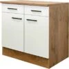Flex-Well Exclusiv Unterschrank Vintea 80 Cm Magnolie Matt - Lancelot Oak -Küchenwelt Verkauf 756437 4051 US80Vintea K