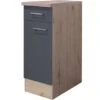 Flex-Well Exclusiv Unterschrank Morena 30 Cm Basaltgrau Matt - San Remo Eiche -Küchenwelt Verkauf 756476 4051 us30morena