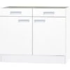 Unterschrank Ohne Arbeitsplatte 100 Cm OPTIkult Oslo214 Feinstruktur Weiß -Küchenwelt Verkauf 784957 3193 KUOS UO106 1