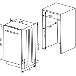 Respekta Einbaugeschirrspüler GSP45VV 45 Cm Schwarz Vollintegriert -Küchenwelt Verkauf 818909 4384 9