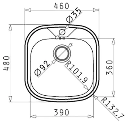 Pyramis Einbaubecken Kania Edelstahl 4 Pyramis Einbaubecken Kania Edelstahl – Bild 2