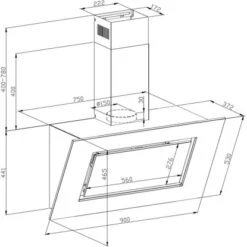 Respekta Backofen-Hauben Set EBDH-SET42090BS 90 Cm Black Steel -Küchenwelt Verkauf 825077 4384 CH42090BSA 11