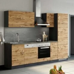 Held Möbel Hängeschrank Sorrento BxHxT 40 Cm X 57 Cm X 34 Cm Wotaneiche-Grafit -Küchenwelt Verkauf 853731 11016600 11