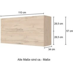 Held Möbel Klapphängeschrank Sorrento B110 X H57 X T34 Cm Anthrazit-Wotaneiche -Küchenwelt Verkauf 853750 11016600 4