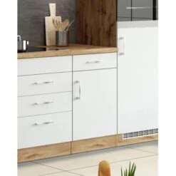 Held Möbel Unterschrank Sorrento 50 X 85 X 60 Cm Tür Schubk. + EL-B. Weiß-Wotan. -Küchenwelt Verkauf 853760 11016600 13