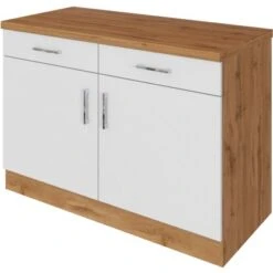 Held Möbel Unterschrank Sorrento 100x85x60 Cm 2 Schub. 1 EL-B. Weiß-Wotan. -Küchenwelt Verkauf 853801 11016600 2