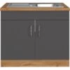 Held Möbel Spülenschrank Sorrento B100 X H85 X T60 Cm 2Türen Anthraz.-Wotaneiche 2 Held Möbel Spülenschrank Sorrento B100 X H85 X T60 Cm 2Türen Anthraz.-Wotaneiche -Küchenwelt Verkauf 853807 11016600 1