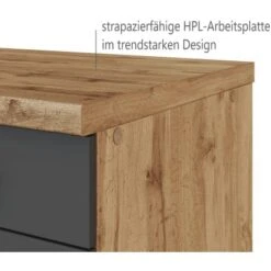 Held Möbel Spülenschrank Sorrento B100 X H85 X T60 Cm 2Türen Anthraz.-Wotaneiche -Küchenwelt Verkauf 853807 11016600 9