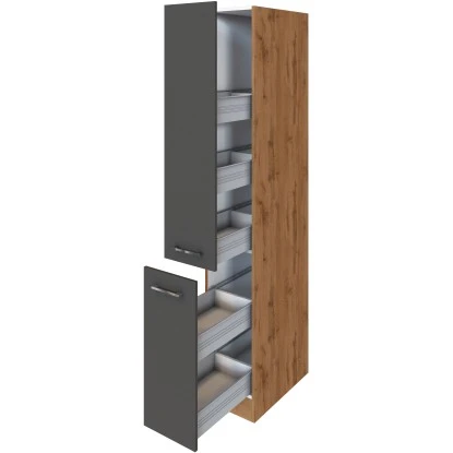 Held Möbel Apothekerschrank Sorrento 30x 200x 60 Cm 2 Ausz. 5 Fäch. Ant.-Wotan. 5 Held Möbel Apothekerschrank Sorrento 30x 200x 60 Cm 2 Ausz. 5 Fäch. Ant.-Wotan. – Bild 3