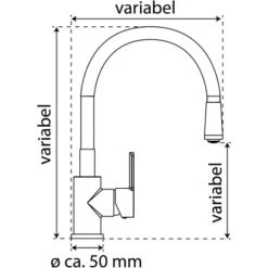Eisl Spültischarmatur Edelstahloptik Flexo Hellgrau -Küchenwelt Verkauf 9002560796554 2759 20